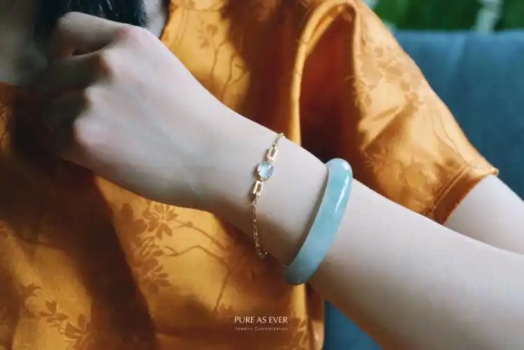 原来叠戴翡翠手链和手镯真的很好看呀呀呀