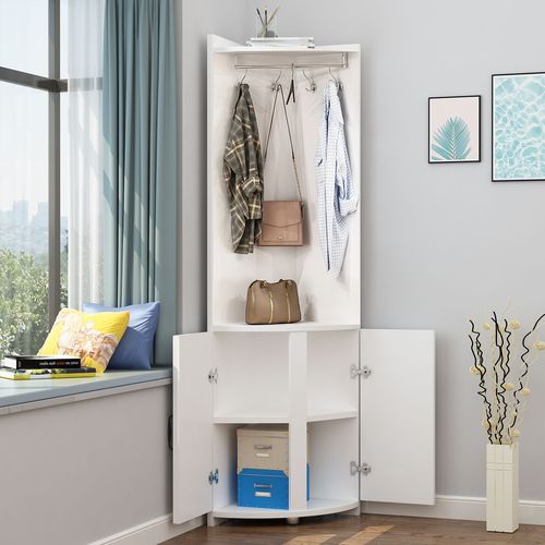 衣架角柜转角衣柜边柜侧柜衣帽架挂衣墙角拐角角柜