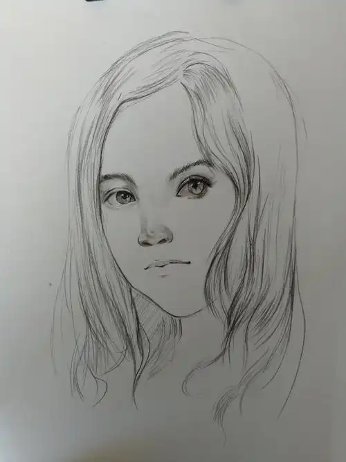 素描人像平凡日子的一点甜