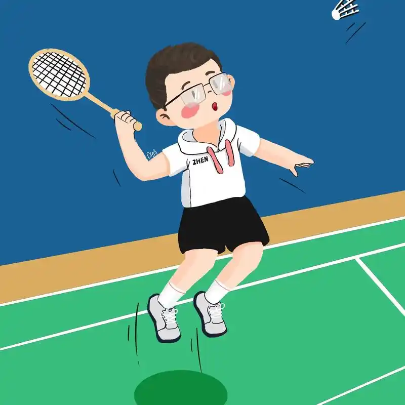 画一个打羽毛球的少年.工具:ipad  软件:procrea - 抖音