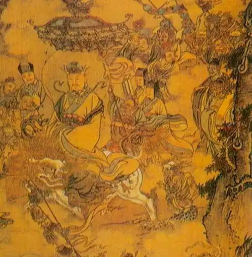 宋代《三官出巡图》,描绘了道教三官大帝巡游天地的盛况!