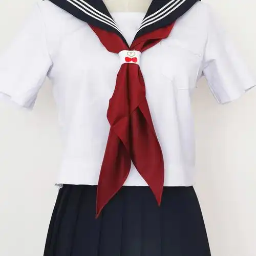 批发纯色学院风日本水手服领巾jk制服超大哑光绸面三角巾领巾领结