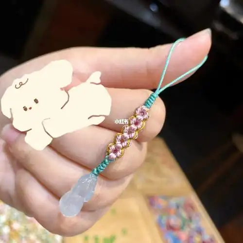 手机挂坠翡翠手机挂坠手工编绳