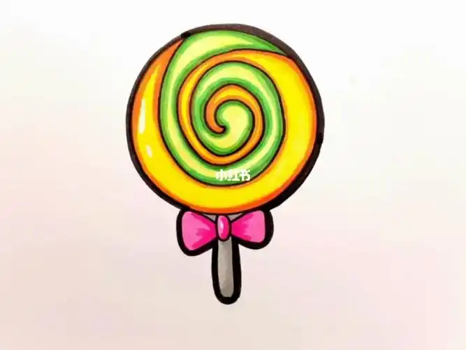 棒棒糖画法1儿童画简笔画创意画