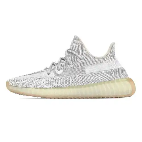 adidasyeezy350v2椰子天使满天星拼接灰白侧透fx4348跑步鞋