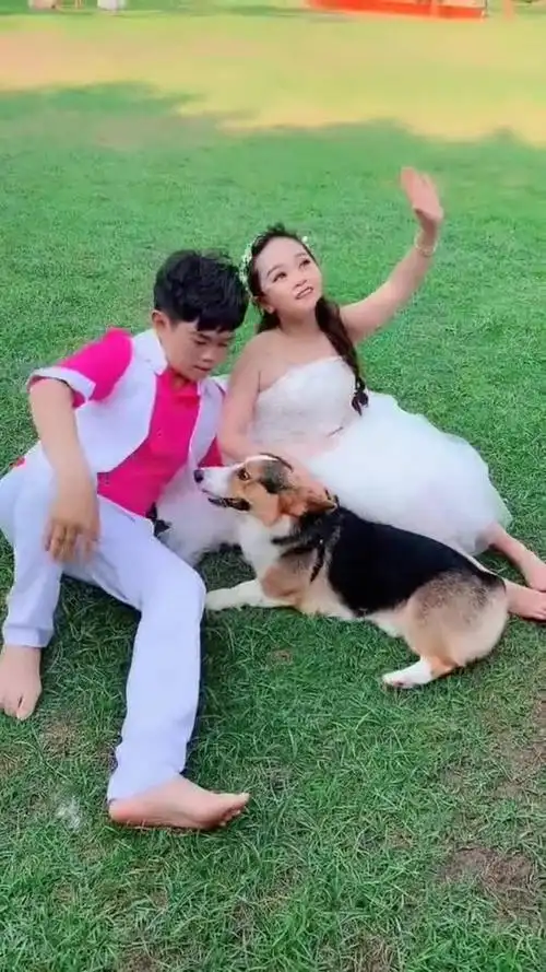 袖珍人小夫妻拍摄婚纱照,幸福美满的样子真让人羡慕