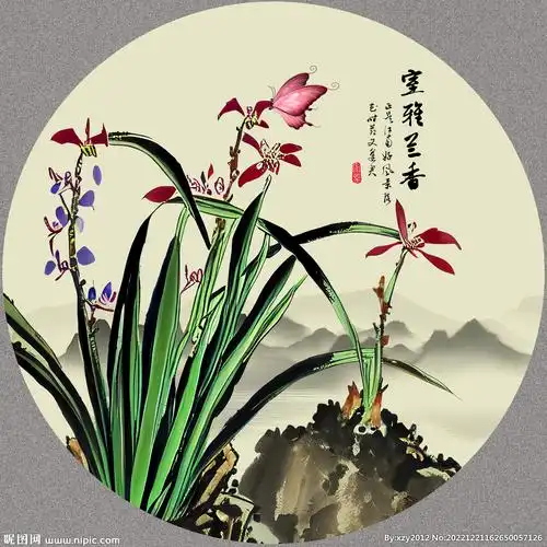 兰花设计图__绘画书法_文化艺术_设计图库_昵图网nipic.com