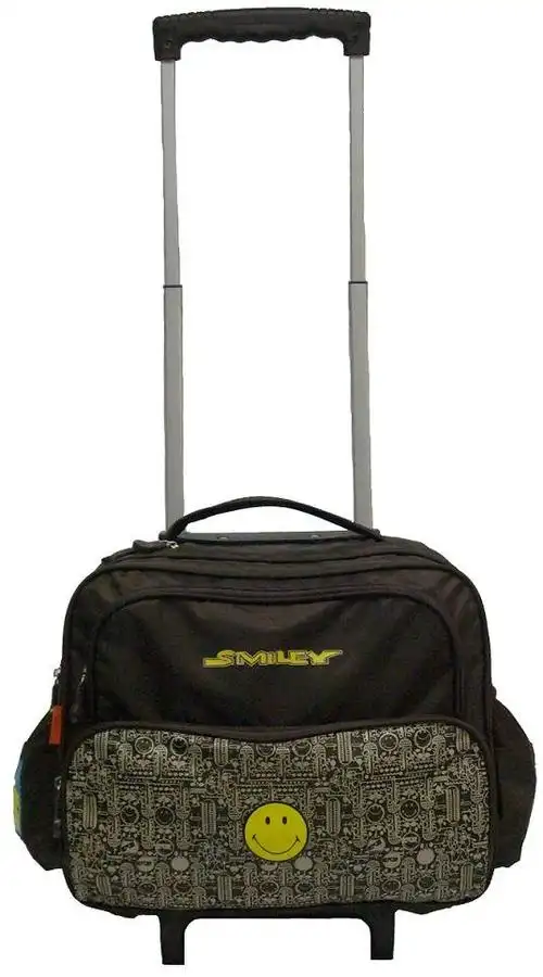 smiley school bag with trolley
