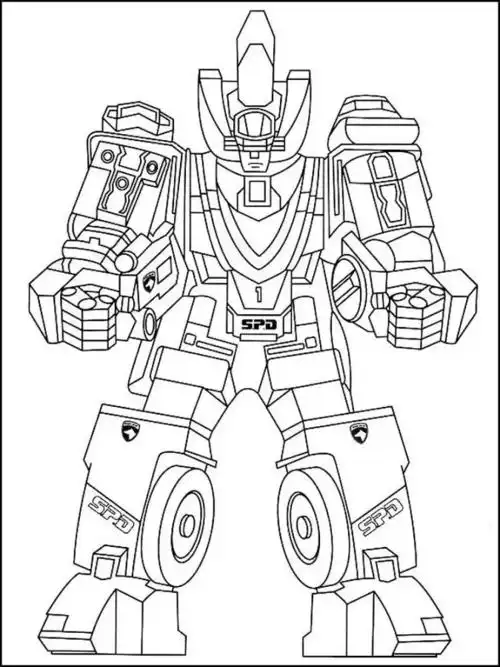 p ranger coloring for kids