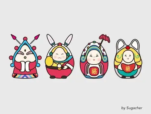 兔儿爷简笔画非常简单