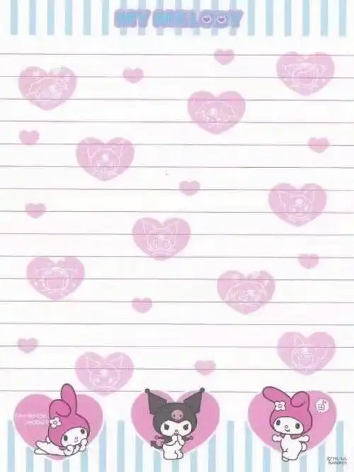 三丽鸥便签模板