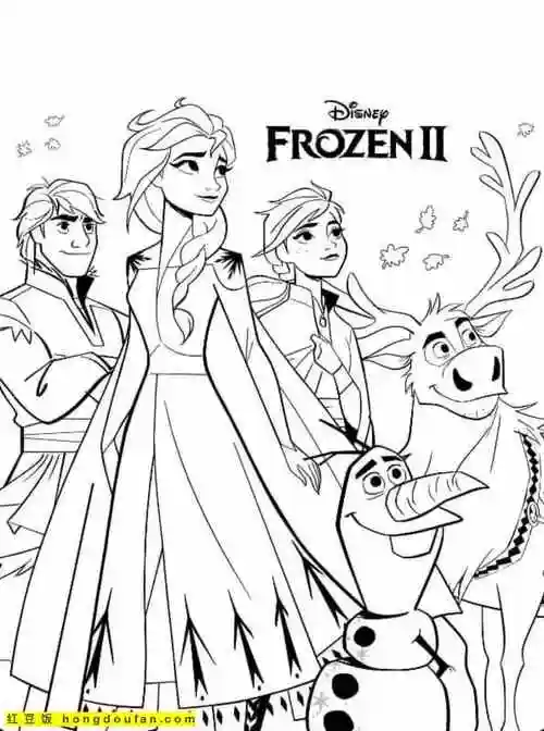 标签a4,a4可打印,公主,公主涂色,冰雪奇缘,填色,填色图片,女王,女生最
