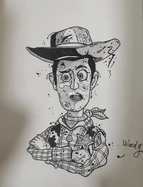 临摹 胡迪_临摹_手绘_玩具总动员_插画_手绘临摹_兴趣爱好_绘画