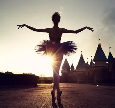 芭蕾舞者背影画