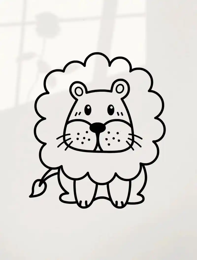 简笔画狮子.#一学就会的简笔画 #亲子简笔画 #跟着抖音学画 - 抖音