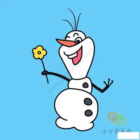 冰雪奇缘中的雪宝简笔画