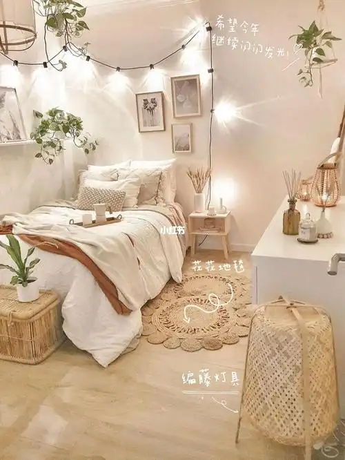 少女的卧室治愈系原木风家居78