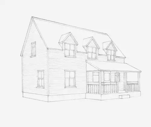 房子焦点透视图简笔画 第1页