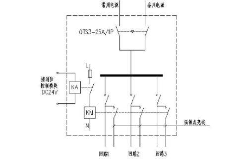 双电源自动转换开关接线原理图说明.doc