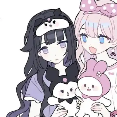 闺蜜头像一甜一冷动漫图片