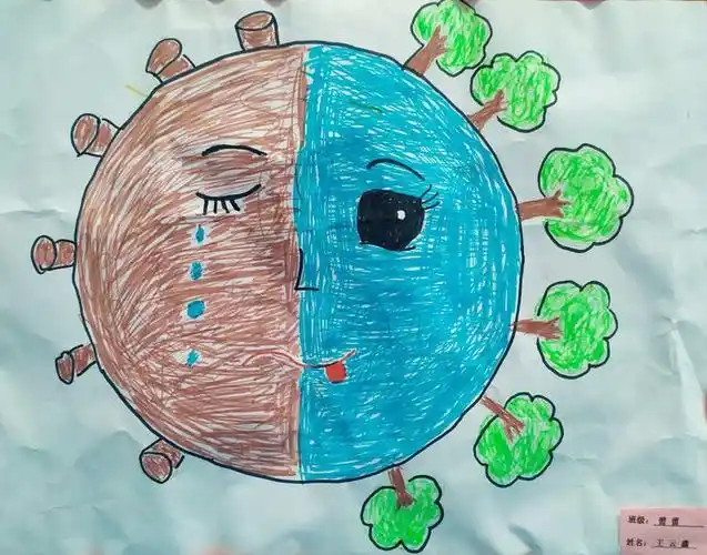 红缨贝贝幼儿园2019保护环境爱护地球世界地球日幼儿绘画作品展