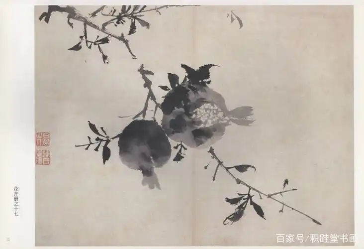 高等美术院校 中国画临摹范本 陈淳花卉册