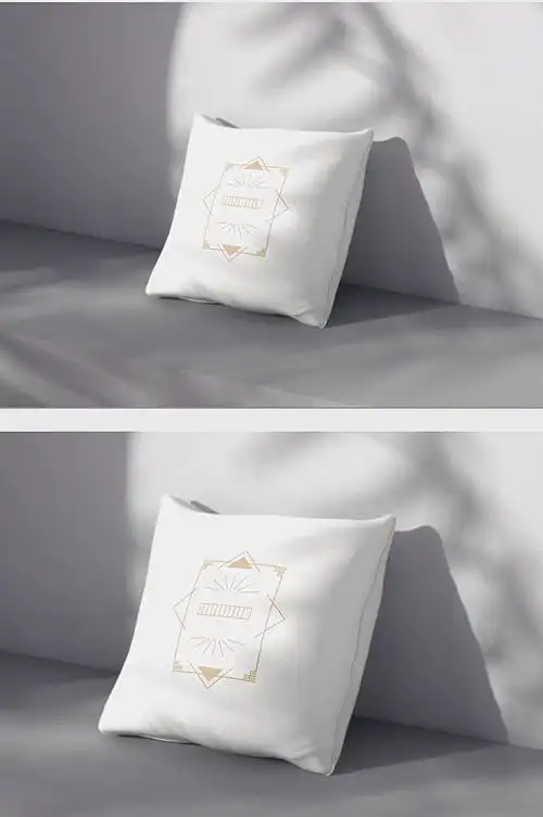 简约光影布艺抱枕产品设计展示样机