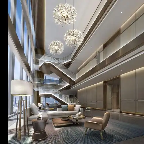 现代风格设计感办公楼大厅装修图片260平米办公楼装修效果图