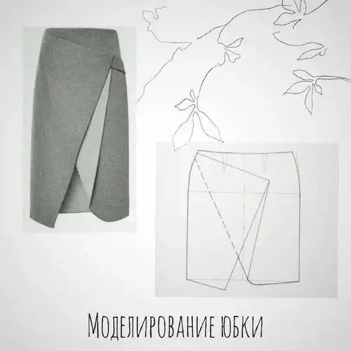 2款半身裙的制版纸样图