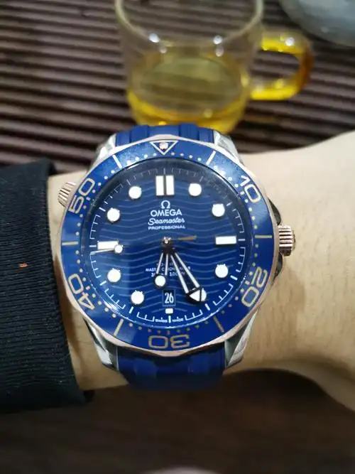 海马300蓝盘玫瑰金_欧米茄社区|腕表之家xbiao.com