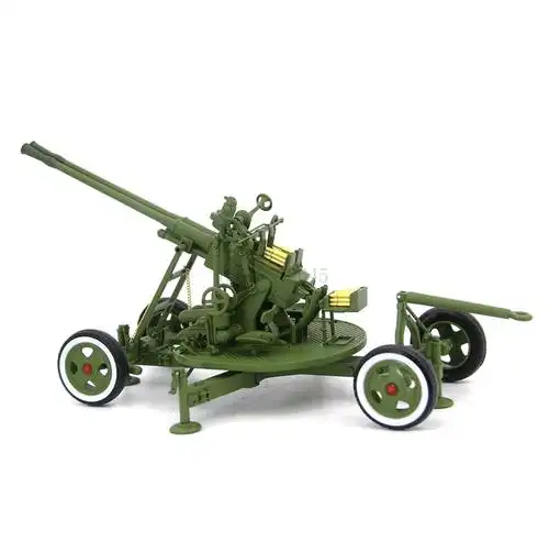 高射炮模型1:18合金65式37双管高炮双三七仿真静态火炮军事模型 青