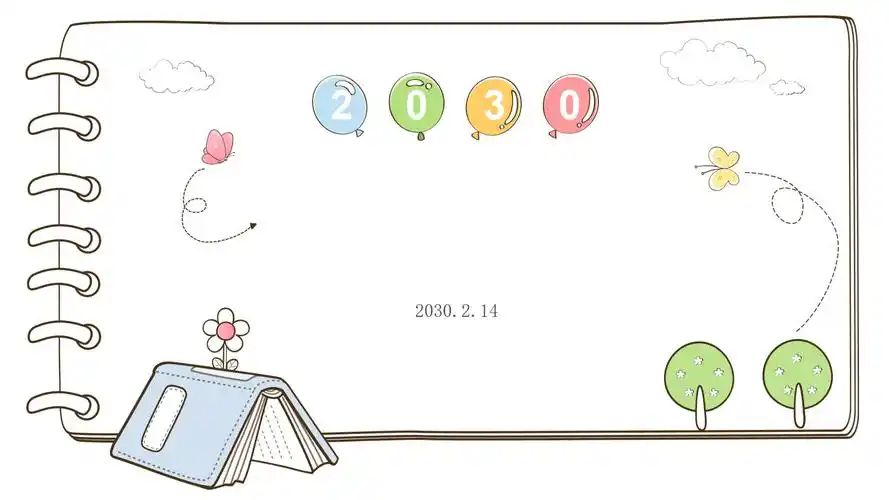 绿色卡通风格环保ppt模板