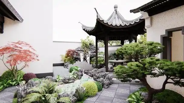 中式园林庭院ttt(中式园林庭院设计图效果图)