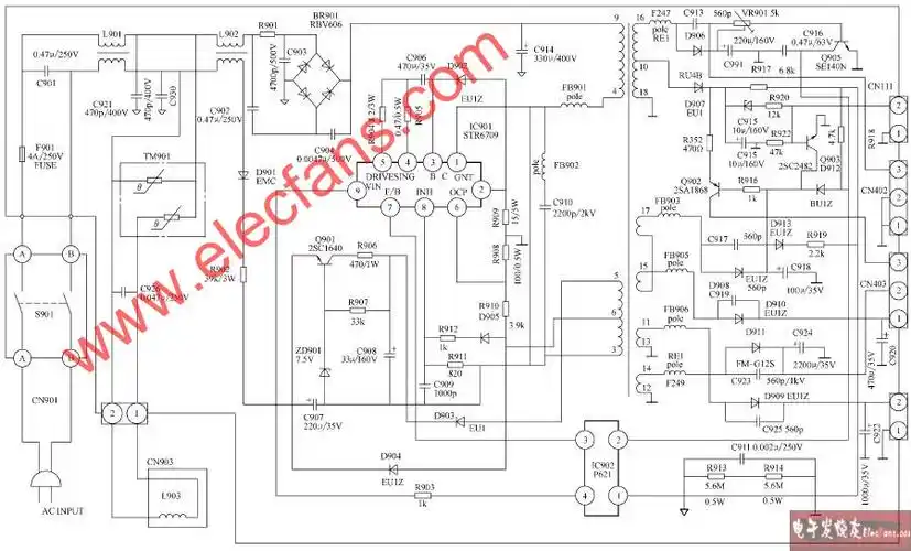 乐华rh29ned彩电开关电源电路