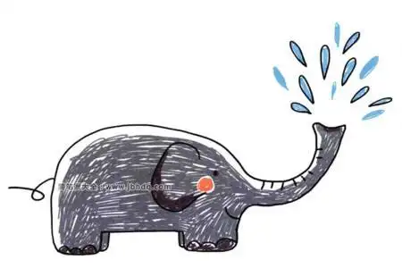 手工专题大象简笔画