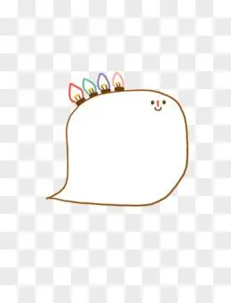 手绘可爱黄色漫画线条对话框