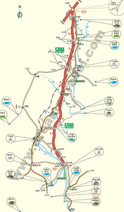 成乐高速公路示意图