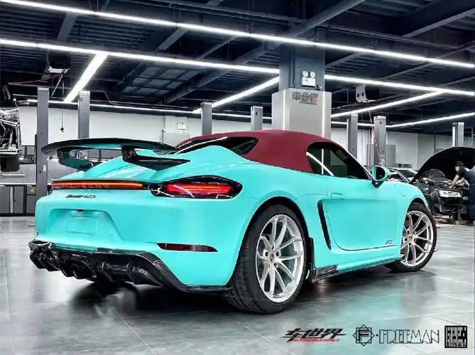 保时捷718升级改装驼峰gt碳纤尾翼