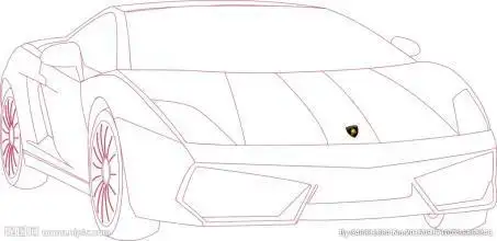 画兰博基尼的简笔画和步骤图