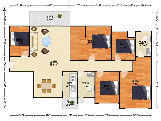 罗村龙光君悦龙庭豪华装修5房业主年前急售看房方便