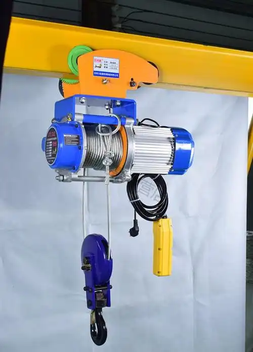 微型电动葫芦220v家用15吨提升机1吨小型吊机带跑车2吨升降起重220v