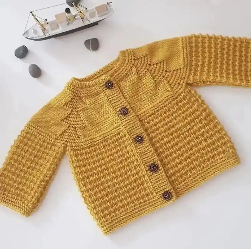 新款宝宝开衫.#手工毛线编织 #爱生活爱编织 #教程 #毛衣 - 抖音