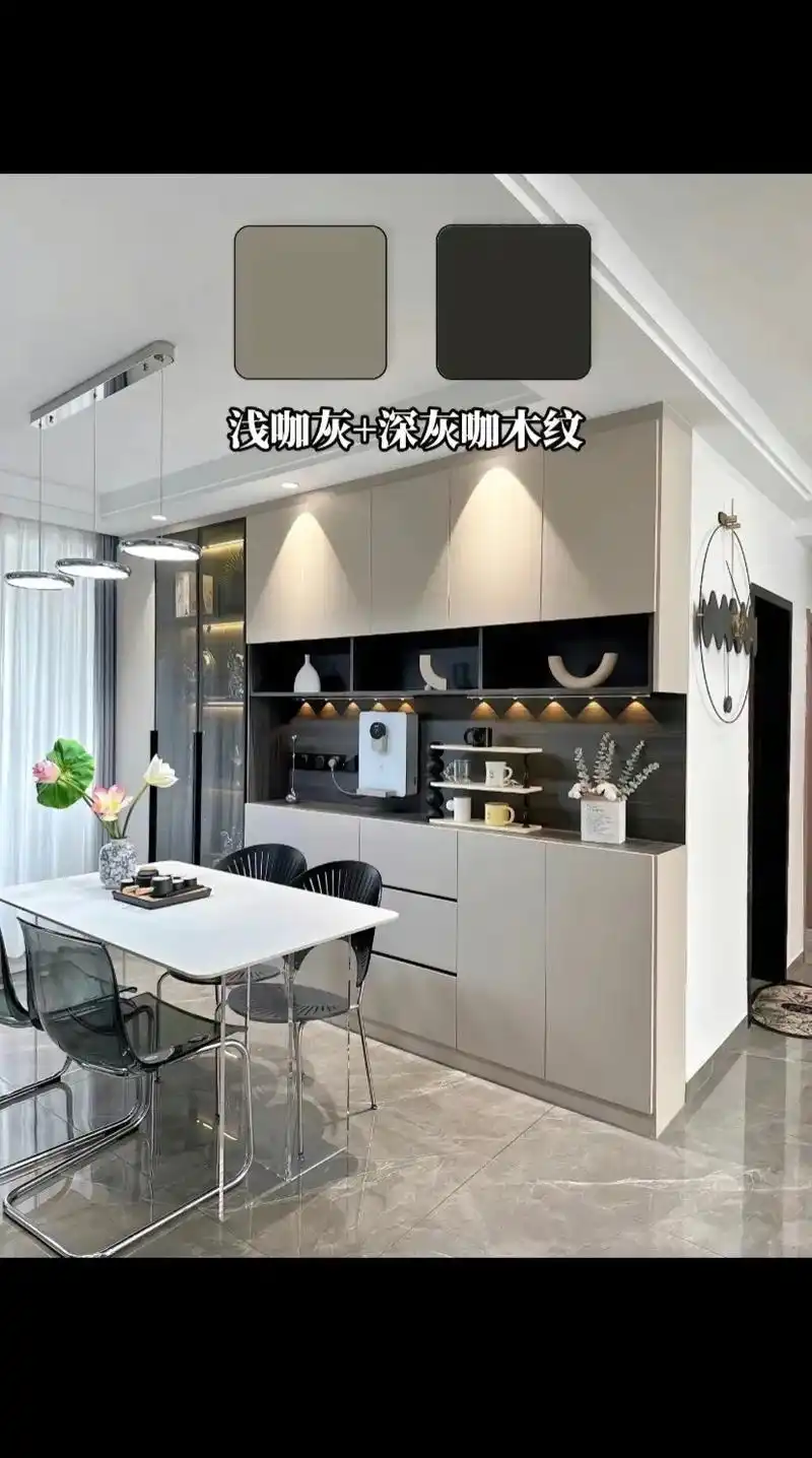 全屋定制.餐边柜颜色这样选百搭又耐看,现代简约风格很好搭配, - 抖音