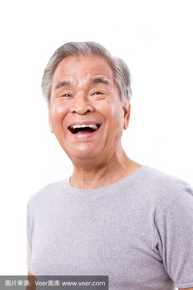 快乐的,笑嘻嘻的老头