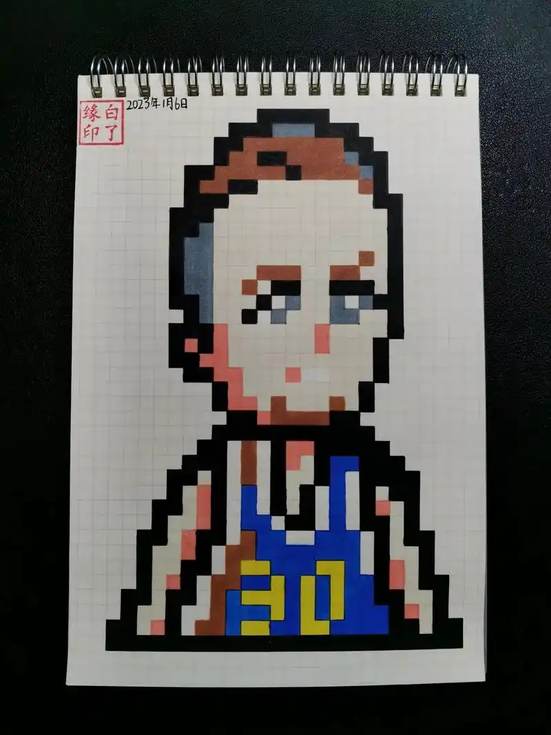 30号是一个普通的数字  只因库里变得特殊 像素画  库里  - 抖音