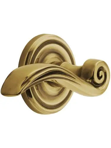 古铜色经典玫瑰色套装带左手穿过左手古铜. 黄铜门把手.