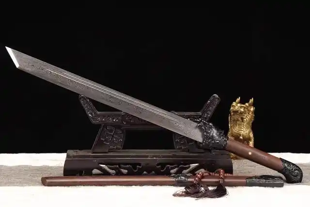 花纹钢黑虎战刀-北凉虎卫,鉴赏