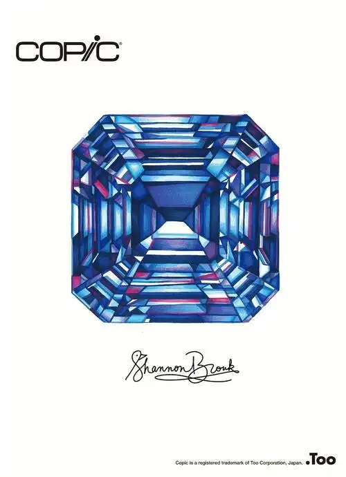 copic艺术家钻石上色教程