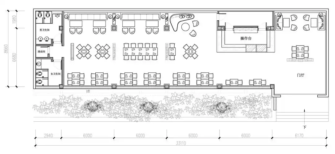 280平左右咖啡厅平面求指导
