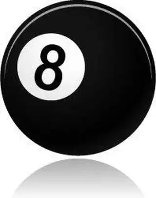 一颗平面黑8台球